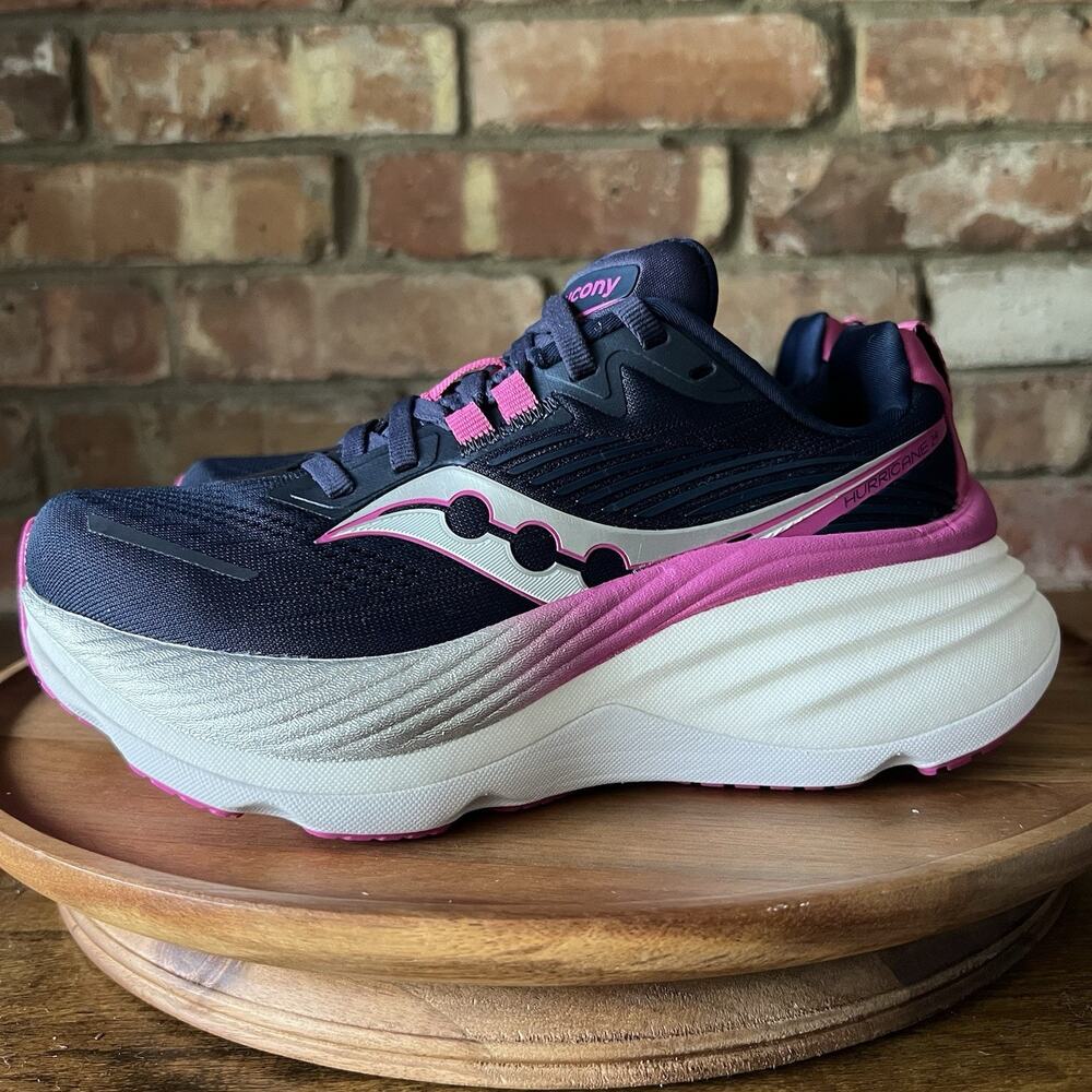 Saucony Hurricane 24 Max Cushion Pink Blue Running Shoes Sneakers Women Size 5